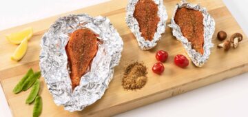 Lohimedaljongit grillissä