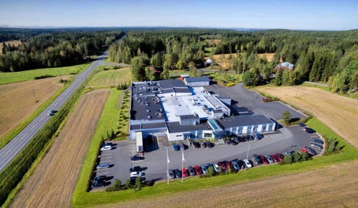 Kalaneuvoksen pääkonttori Sastamalassa - ilmakuva